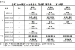 宁夏教育厅发布空中课堂调整告诉6月5日后停播